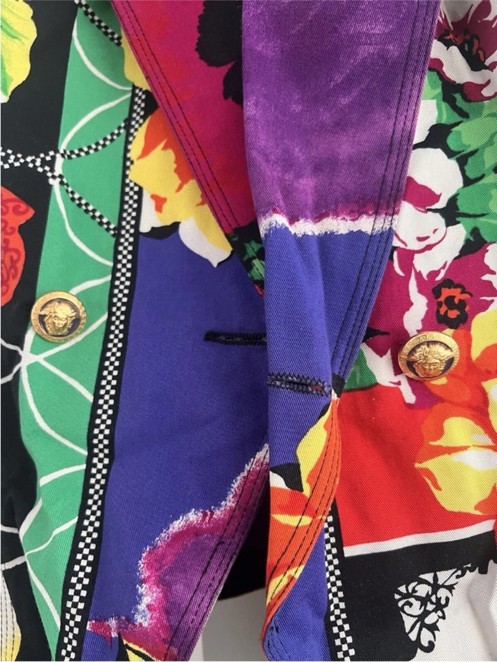 Floral Multicolor Silk Scarf Vest - Picture 2 of 7